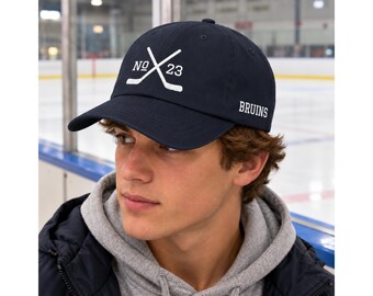 Hockey Hat Embroidered Hockey Gifts for Boys Ice Hockey Gifts