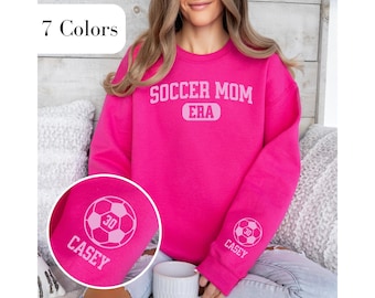 Personalized Soccer Mom Era Sweatshirt Custom Name In My Soccer Mom Era Sweatshirt Soccer Mom Gift Soccer Mom Sweatshirt Soccer Mom Sweater