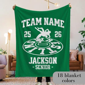 Custom Wrestling Blanket Personalized Wrestling Senior Gift Senior Night Wrestling Gifts Wrestling Gifts Wrestling Team Gift Wrestling Coach