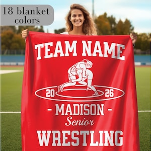 Custom Girls Wrestling Blanket Personalized Girls Wrestling Gifts Senior Wrestling Gift Senior Night Wrestling Gift Wrestling Team Gift Idea
