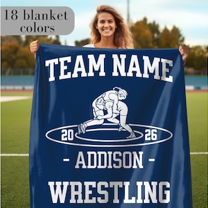 Personalized Girls Wrestling Blanket Custom Girls Wrestling Gifts Senior Wrestling Gift Senior Night Wrestling Gift Wrestling Team Gift Idea