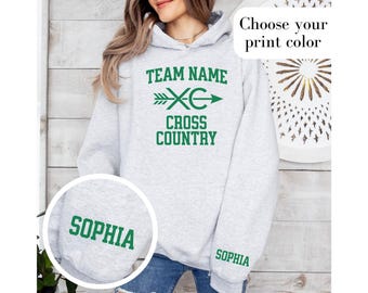 Personalized Cross Country Hoodie Custom Cross Country Sweatshirt Cross Country Gifts For Cross Country Coach Gift XC Cross Country Sweater