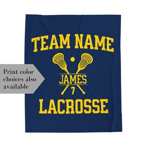 Personalized Lacrosse Blanket Custom Name Lacrosse Senior Gift for Lacrosse Team Gift Personalized Lacrosse Gift Girls Lacrosse Gift Boys bild 2