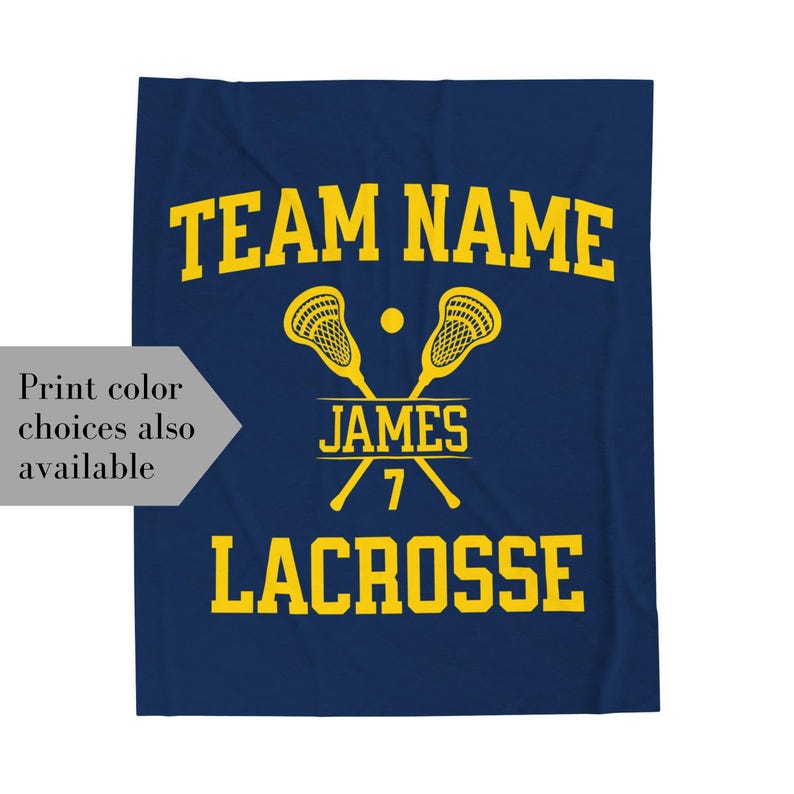 Personalized Lacrosse Blanket Custom Name Lacrosse Senior Gift for Lacrosse Team Gift Personalized Lacrosse Gift Girls Lacrosse Gift Boys bild 2
