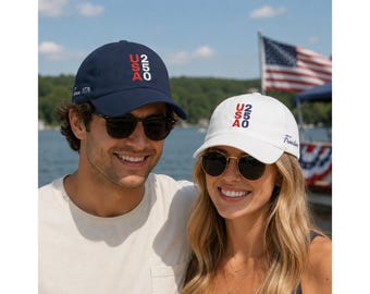 Gorra USA 250 Bordada Gorra del 250 Aniversario de EE. UU. con Bordado Lateral