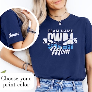 Custom Swim Mom T Shirt Personalized Swimming Mom Shirt Swim Mom Gifts For Swim Mom Gift Swim Team Mom Tee Swim Mom Shirt Mom Swim Meet Tee