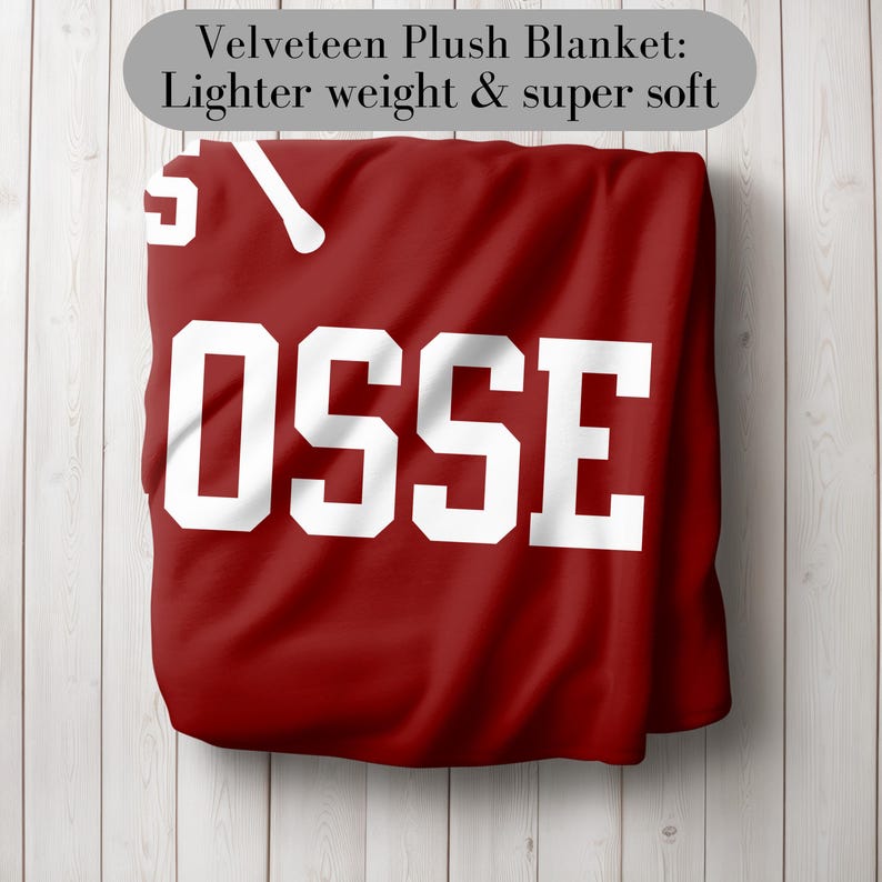 Personalized Lacrosse Blanket Custom Name Lacrosse Senior Gift for Lacrosse Team Gift Personalized Lacrosse Gift Girls Lacrosse Gift Boys bild 4