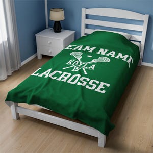 Personalized Lacrosse Blanket Custom Name Lacrosse Senior Gift for Lacrosse Team Gift Personalized Lacrosse Gift Girls Lacrosse Gift Boys bild 3