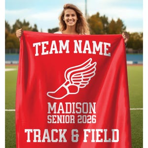 Custom Track Blanket Personalized Track Senior Gift For Track Team Gift Custom Senior Track Gift Boys Track Gift Girls Track And Field Gift