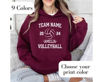 Custom Volleyball Hoodie Volleyball Sweatshirt Volleyball Hoodies For Girls Volleyball Gifts For Teenage Girls Team Volleyball Coach Gifts