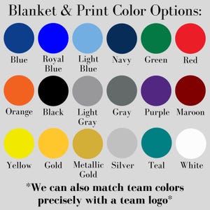 K&ouml;nnte beinhalten: Eine Farbkarte mit Optionen f&uuml;r Decken und Drucke. Die Karte zeigt eine Vielzahl von Farben, darunter Blau, Gr&uuml;n, Rot, Orange, Schwarz, Grau, Lila, Gelb, Gold, Silber, T&uuml;rkis und Wei&szlig;. Der Text oben lautet "Decken- und Druckfarboptionen:"