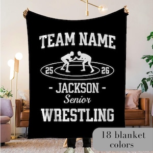 Custom Wrestling Blanket Personalized Senior Wrestling Gift Senior Night Wrestling Gifts Wrestling Gifts Wrestling Team Gift Wrestling Coach