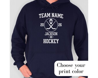 Custom Hockey Goalie Hoodie Personalized Ice Hockey Goalie Gifts For Hockey Goalie Sweatshirt Hockey Goalie Dad Gift Hockey Goalie Mom Gifts