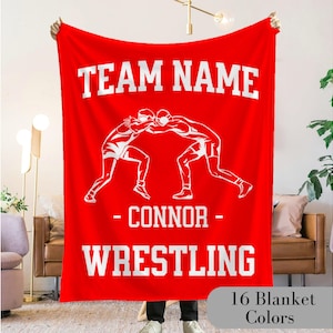 Personalized Wrestling Blanket Custom Wrestling Senior Gift Wrestling Banquet Team Gift Wrestling Gift High School Wrestling Coach Gift Idea