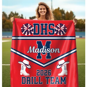 Custom Drill Team Blanket Personalized Drill Team Gifts Drill Team Captain Gift Drill Dance Team Gifts Drill Team Senior Gift Drill Team Mom