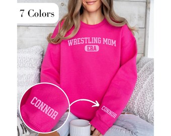 Sudadera personalizada de la era de la lucha libre Regalo personalizado para mamá luchadora Regalo para mamá luchadora Sudadera de mamá luchadora Camisa de mamá luchadora senior