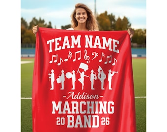 Personalized Marching Band Blanket Custom Marching Band Gifts For Marching Band Senior Gift Senior Marching Band Gifts Drum Major Gift Idea