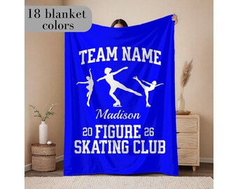 Personalized Figure Skating Blanket Figure Skating Gifts Figure Skating Coach Gift For Figure Skater Gift Figure Skating Decor Figure Skates