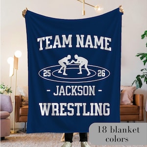 Personalized Wrestling Blanket Custom Senior Wrestling Gift Senior Night Wrestling Gifts Wrestling Gifts Wrestling Team Gift Wrestling Coach