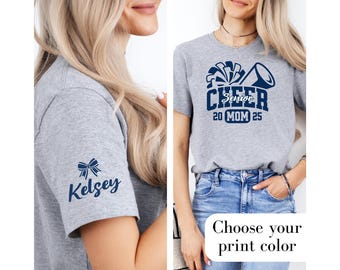 Personalized Senior Cheer Mom Shirt Custom Cheer Senior Mom TShirt Senior Cheer Mom Gift For Cheer Senior Mom Tee Senior Cheerleader Mom Tee