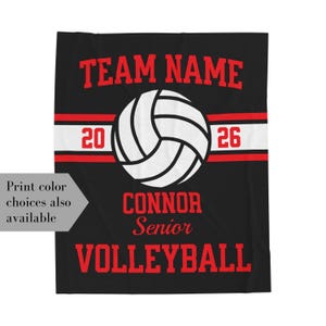 Custom Volleyball Blanket Personalized Senior Volleyball Gift for Volleyball Team Gift Volleyball Senior Gift Girls Volleyball Gift For Boys image 2