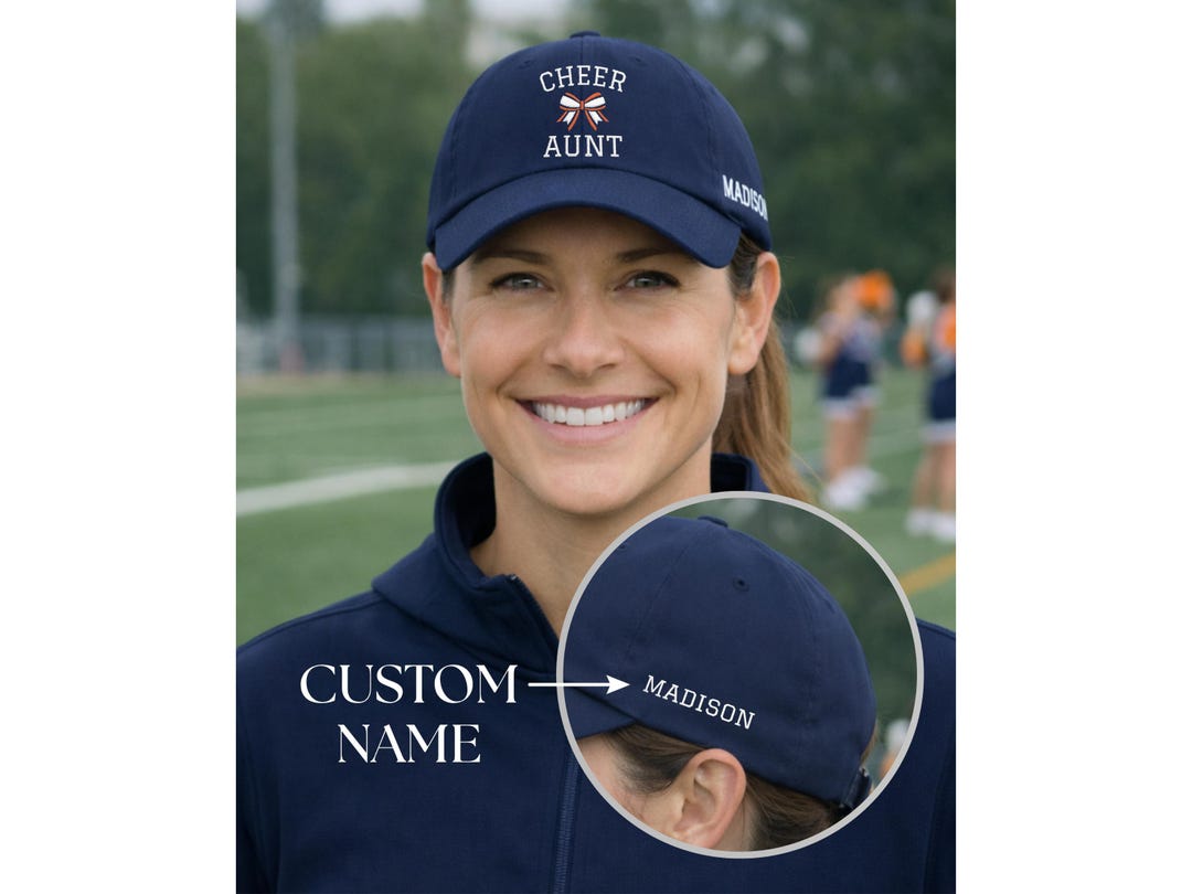 Cheer Aunt Hat Embroidered Personalized Cheer Aunt Cap With Custom Name ...