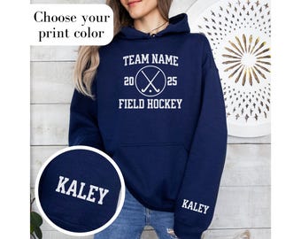 Personalized Field Hockey Hoodie Custom Field Hockey Sweatshirt Field Hockey Gift For Field Hockey Player Gifts Girls Field Hockey Team Gift