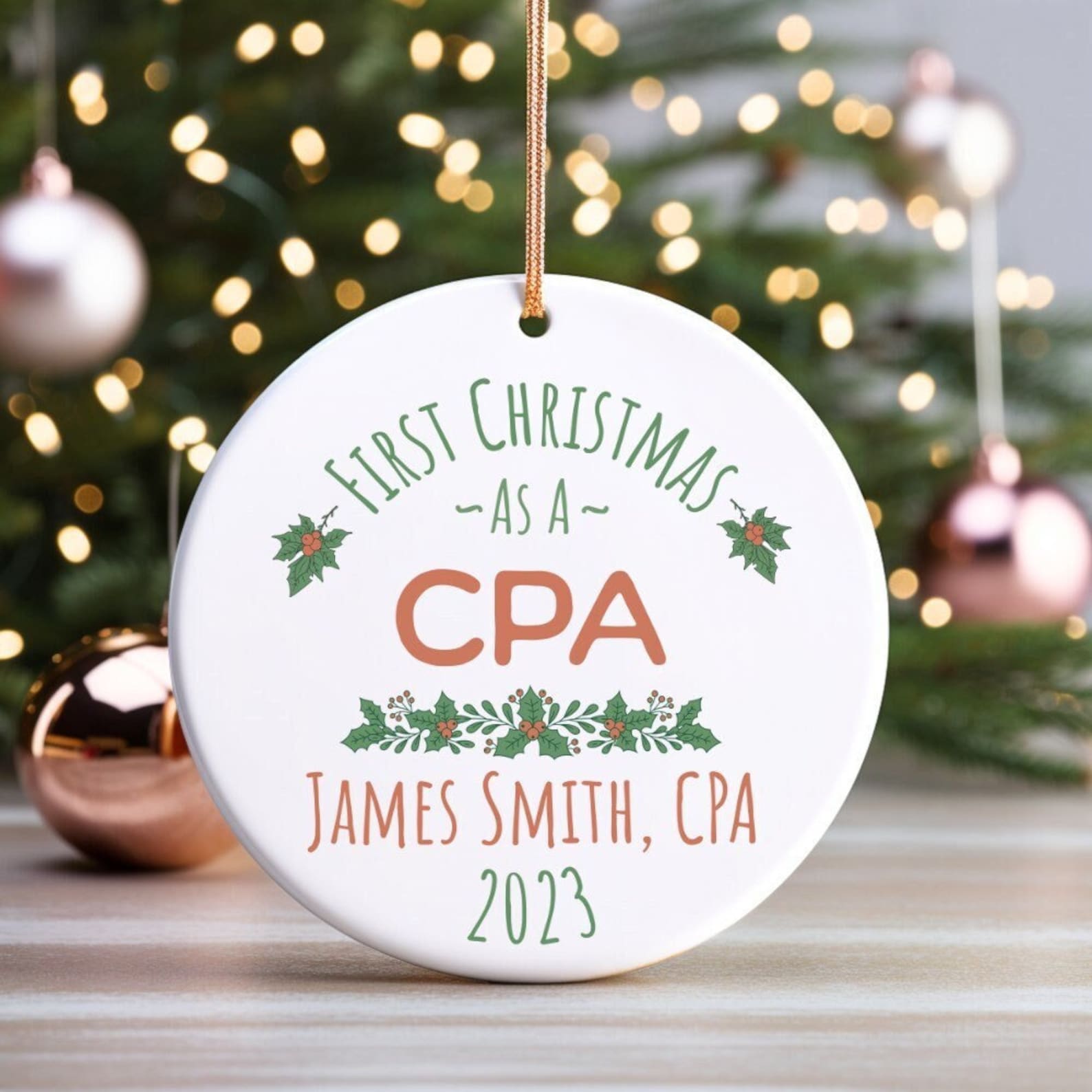 Cpa Christmas Ornament 