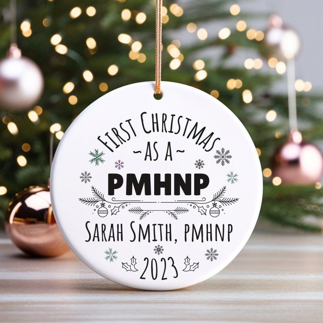 Psych Nurse Practitioner Ornament New PMHNP Gift for New Psychiatric NP Personalized Ornament Psychiatric Mental Health Nurse Practitioner