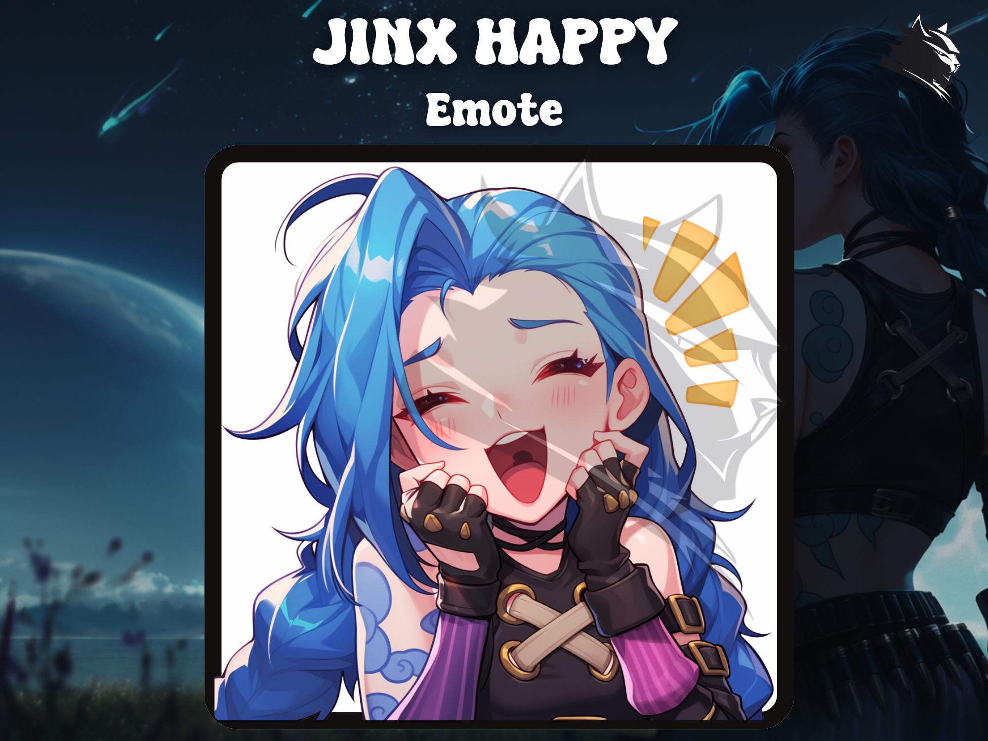 Emote - Jinx League of Legends Happy for Twitch & Discord - Etsy