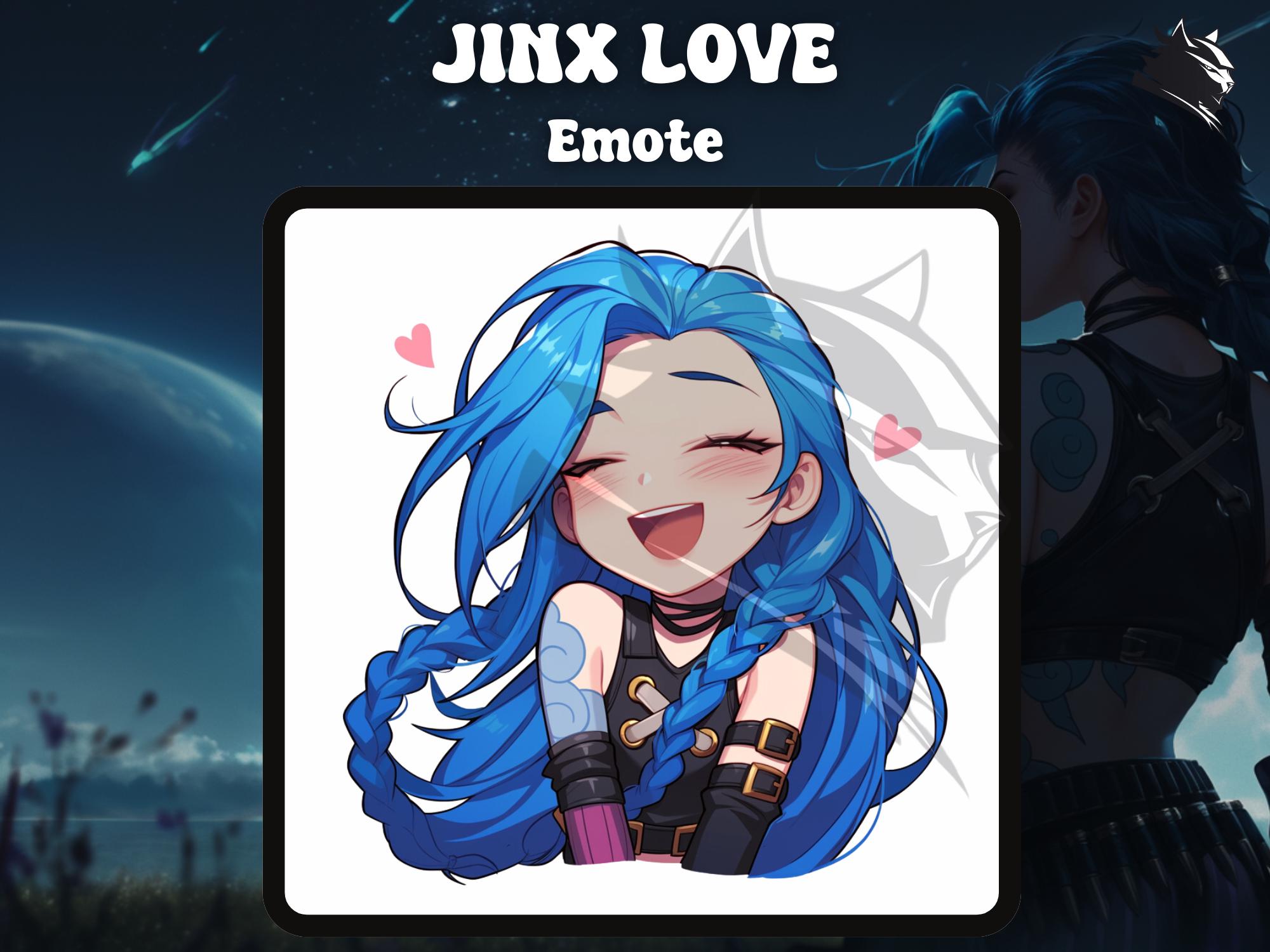 League of Legends エモートピンバッジ Emote - Love Jinx League of Legends for Twitch & Discord - Etsy