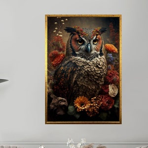 parrot canvas wall art, exotic bird canvas print art, jungle bird ready to hang canvas wall decor, parrot portrait canvas print art