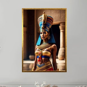 African Woman Wall Art ,African Woman Canvas Print,African American Home Decor ,African Wall Decor ,Black Woman Makeup Home Decor