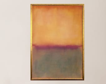 Mark Rothko Canvas print ,rothko print, Rothko Reproduction, rothko canvas,orange and green Abstract Canvas Wall Art,mark Expressionism
