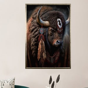Bull canvas wall art,animals home decor,Bull home decor, bull canvas,bull canvas print