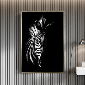 abstract zebra canvas wall art , zebra canvas painting , zebra wall decor , zebra canvas print, ready to hang canvas print