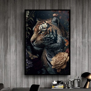 abstrakte Leopard Leinwand Wandbild, Leopard Leinwand Farbe, Leopard Wanddekor, Leopard Leinwanddruck, fertig zum Aufhängen Leinwand Druck