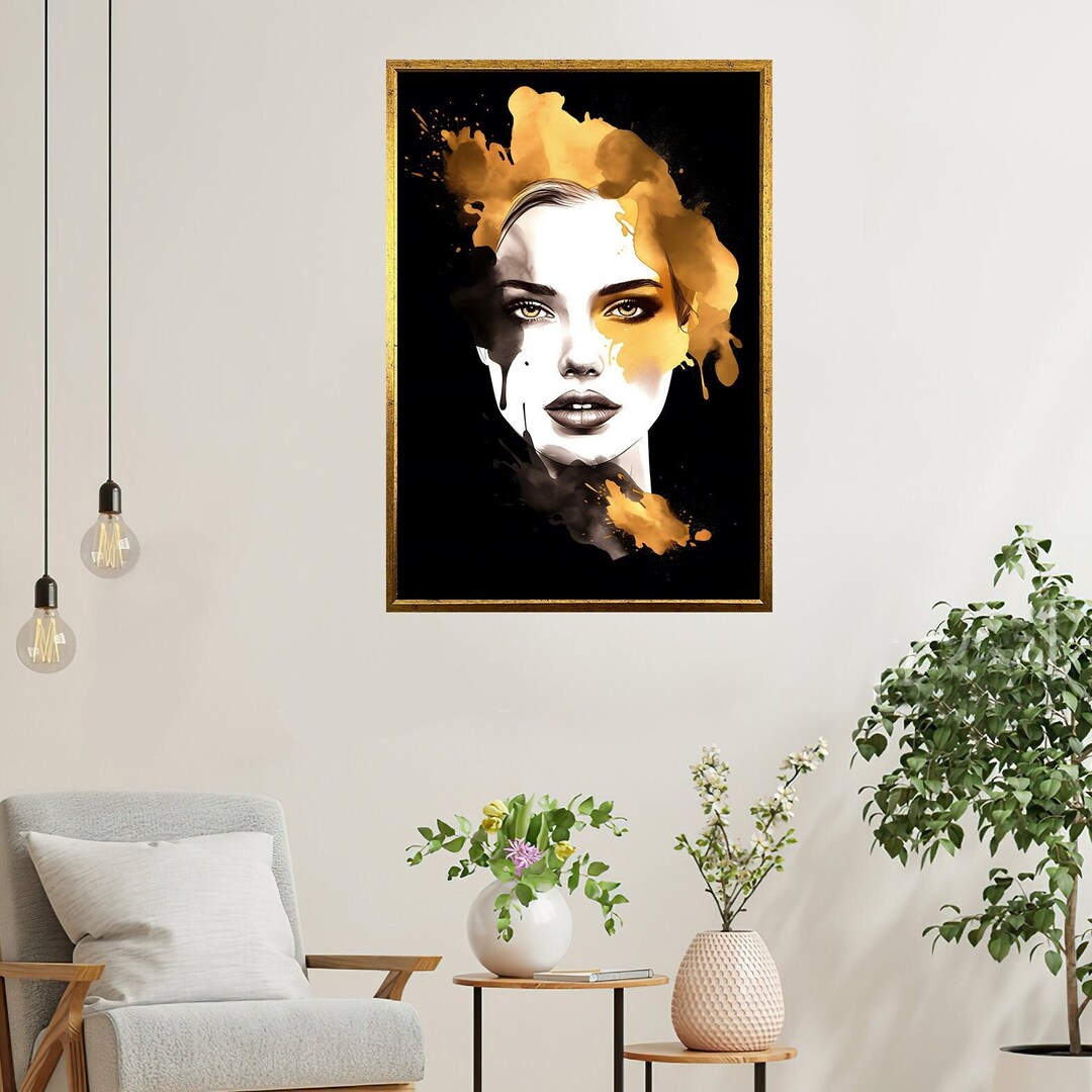 Blonde Woman Canvas Print, Fashion Poster, Ready to Hang Artwork, Gift