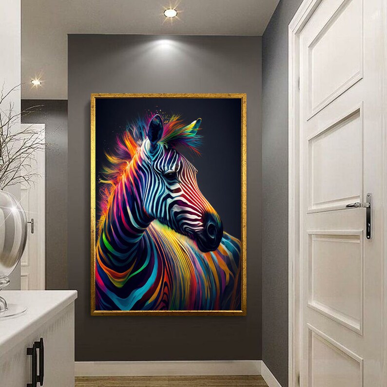 Zebra Canvas Print, Zebra Canvas Wall Art , Zebra Wall Decor , Zebra