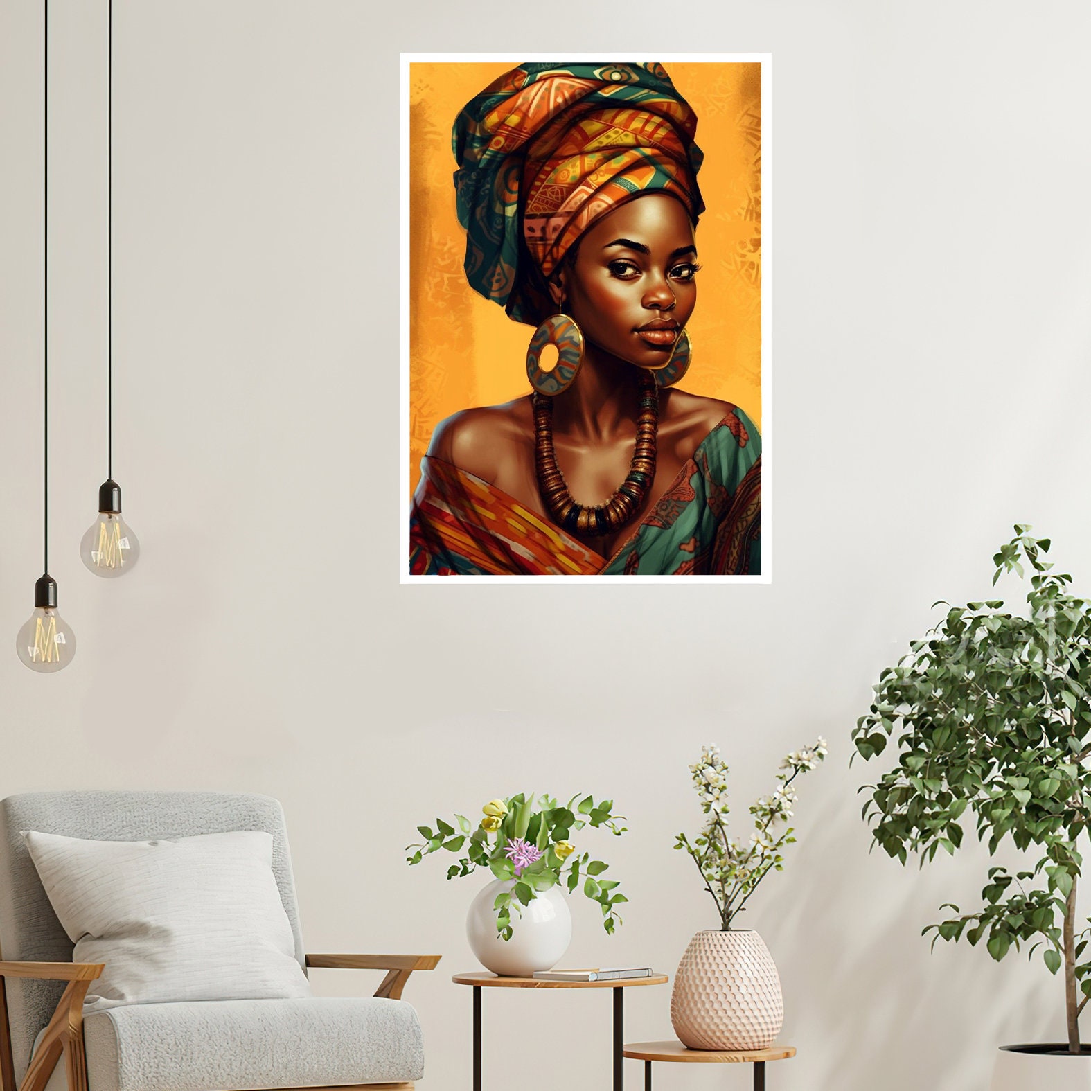 African Woman Wall Art ,african Woman Canvas Print,african American ...