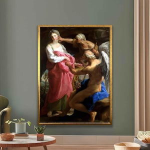Classic Baroque Mythological Art Print - Timeless Renaissance-Style Painting, Angelic and Dramatic Wall Decor