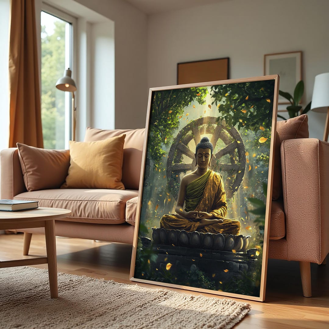 Buddha Meditation Canvas Print – Zen Tranquility Wall Art – Spiritual ...