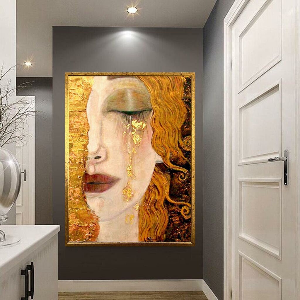 Wall Decor, Wall Art, Canvas Wall Art, The Golden Tears, Reproduction Wall Decor, Famous Art Canvas, The Golden Tears Canvas Decor,
