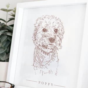 Custom Sketch Pet Portraits | Hand-Drawn Dog, Cat, Pet Art | Personalized Pet Memorial Gifts from Photos | Quirky Pet Drawing