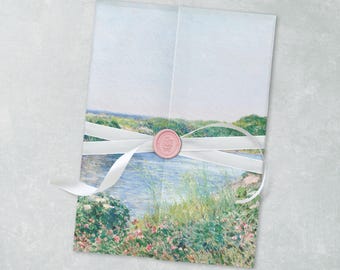 Benutzerdefinierte Pergament-Einladungs-Jacken-Verpackung, gedruckte und gefaltete Pergament-Hochzeitseinladungs-Verpackung, personalisierte Pergament-Jacken-Druck-kundenspezifischer Druck