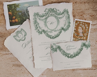 Sage Green Printable Wedding Invitation Vintage Floral Wedding Invitation Instant Download Wedding Invite  Regency Garden Wedding