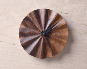 Carved Wood Clock, Walnut or Ash (ISHMAEL)