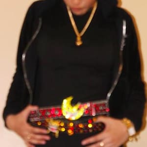 Evil Sun Gürtel, Soul Eater Cosplay, Maka Albarn Ignite Style Accessoire, Anime Strass und Leder Merch