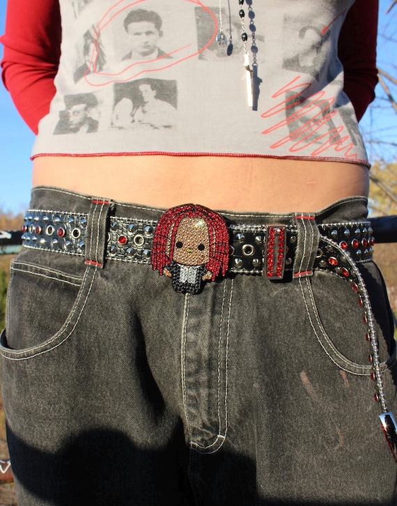 Playboi Carti Sanrio Belt, Rhinestone Studded Buckle, Playboi Carti Hello  Kitty - Etsy