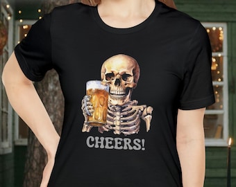 Skeleton Life, Beer Shirt, Cheers Tee, Halloween Shirt, Funny Shirt, Fun Gift,Fall Shirt, Gift For Him, Gift For Her,Birthday Gift, Dad Gift